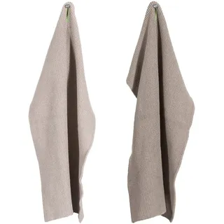 PAD Geschirrtuch PAD "MONTE", beige (sand), B:30cm H:1cm L:45cm, Geschirrtücher, Geschirrtuch, Stylischer Doppelpack, 100% Baumwolle, super weich im Griff
