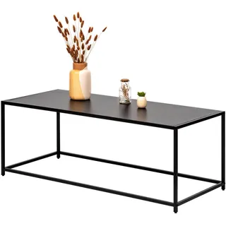 ELUNO Couchtisch Schwarz Metall 110 x 41 x 50 cm