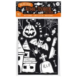 Jeka Papier Und Spielwaren Mal Mich Bunt Ausmal-Tischdecke aus Papier, Motiv Halloween