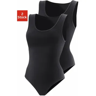 Shirtbody VIVANCE Gr. 44/46, N-Gr, schwarz Damen Bodies T-Shirt-Body aus elastischer Baumwoll-Qualität