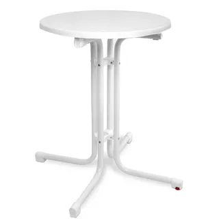 Beautissu Bistrotisch Ø 60 x 70 cm Weiß