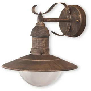 HILIGHT Laterne Edelstahl 25,6 cm inkl. Bewegungsmelder schwarz-gold
