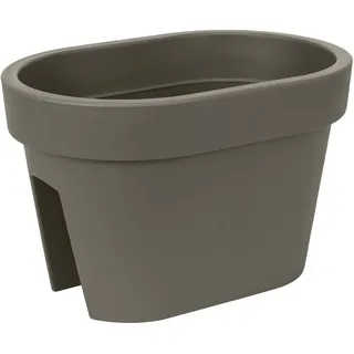 Balkonkiste Blumenkasten Geländerkasten Balkonkasten Geländertopf L 400 mm grau Lofly