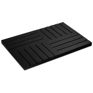 Relaxdays Bambus Badematte Schwarz