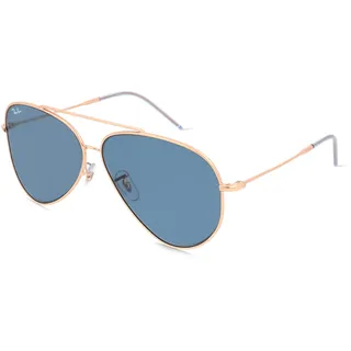 Ray-Ban RBR0101S AVIATOR REVERSE Unisex-Sonnenbrille Vollrand Pilot Metall-Gestell, Gold