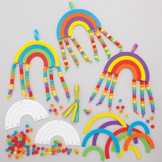 Regenbogen Bastelset mit Perlen  (5 Stück) Bastelsets