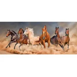 DCIDBEI Diamond Painting Pferd 110x50 cm Malen nach Zahlen Pferde Diamant Painting Bilder Erwachsene Pferde Diamond Painting Landschaft Tiere Mosaik Bastelset Erwachsene Craft Buddy Crystal Art