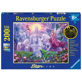 Ravensburger Kinderpuzzle - 12903 Magische Einhornnacht - Einhorn-Puzzle für Kinder ab 8 Jahren mit 200 Teilen im XXL-Format Leuchtet im Dunkeln