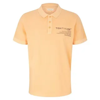 TOM TAILOR Poloshirt Poloshirt Kurzarmshirt mit Polokragen und (1-tlg) orange XXL