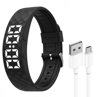 Vibrationswecker Armband Leise Smarte Vibrationsarmband Wecker mit 8 Alarme | Schlafphasenwecker Trinkerinnerung Medikamente, Wasserdichtes Silikonband für Kinder Erwachsene