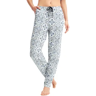 CALIDA Favourites Tiles Pyjamahose Kariert Blau 36/38