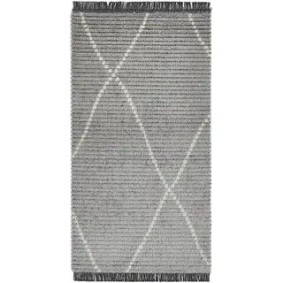 Andiamo Ovada Fransenteppich 120 x 170 cm Grau