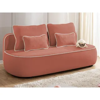 S-Style Kindersofa Vero 210 x 90 x 98 cm Buche/Birke rosa