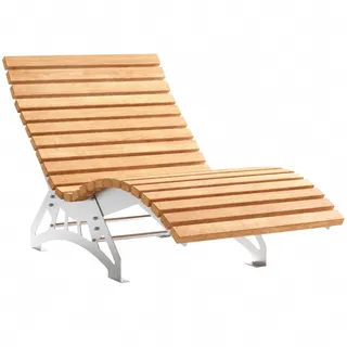 SOTECH Gartenliege Lounger 1180 Edelstahl SS304 Komplettset mit Holzlatten | Lärche massiv 1180 x 70 x 39 mm Untergestell massiv 6 mm geschliffen flexible Wellnessliege Terrassenliege