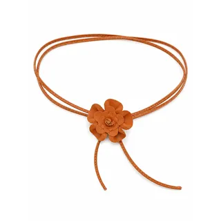 COLLEZIONE ALESSANDRO Bindegürtel Blüte Lederband mit echt Leder Blüte