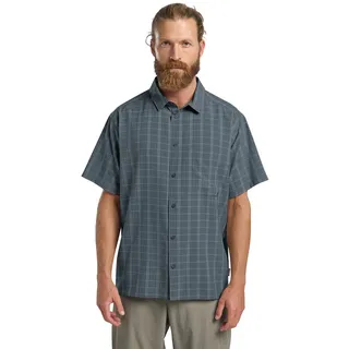 Jack Wolfskin Kurzarmhemd kariert Dunkelblau S