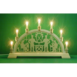 aus dem Erzgebirge Schwibbogen 7 Kerzen original klassisches Motiv 51x32cm