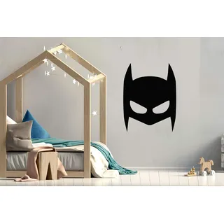 Super Hero Maske Set Kinderzimmer Wandsticker Wandaufkleber Wandbilder Babyzimmer Deko (21cm (B) x 27cm (H), Schwarz)