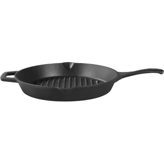 GRILLMEISTER Grillpfanne Gusseisen 28 cm (geriffelt)