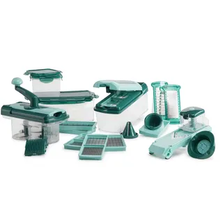 Genius Nicer Dicer Fusion Julietti inkl. Gratis Reib-Einsätze und Nicer Twist (Set 34-TLG.)