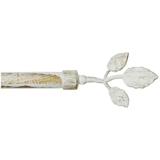 Gardinenstange aus Eisen, ausziehbar, Gardinenstange, Gardine, Blätter, 160-300 cm, Shabby Chic