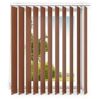 time4blinds - Lamellenvorhang - Vertikaljalousie - Lamellen für Büroarbeitsplätze und für Haus und Wohnung - Vorhang Flächenvorhang Schiebevorhang - 180x210 cm - Hellbraun