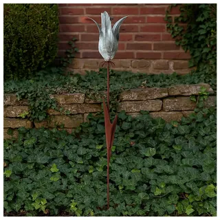 Hti-Living Blumenstecker Celia 1 Stück 1 Gartenstecker Rostbraun