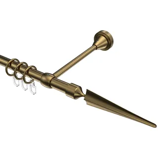GARDINENSTANGE Primus Lorenzo 180 cm, 1-läufig, 16 mm Ø Messing Antik
