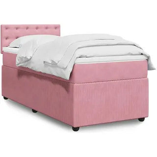 vidaXL Boxspringbett 100 x 200 cm Rosa