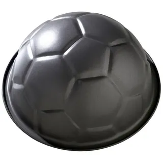 Birkmann Backform Motivbackform FUßBALL, 23 x 12 cm, Schwarz, Stahl, (1-tlg), Fußball, mit Rezept schwarz