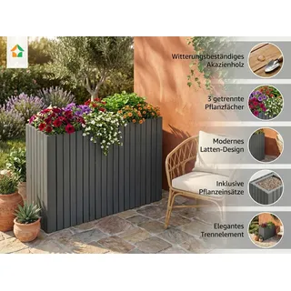 prestige home living outdoor Pflanzkübel 84 x 30 x 64 cm Anthrazit