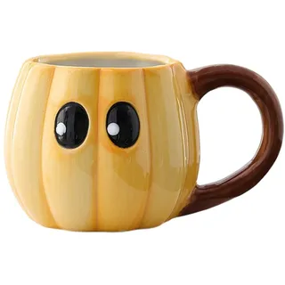 Kürbis Keramik Tasse Halloween, Kürbisse Kaffee Autumn Tasse, Herbstdeko Kürbis Tasse, 3D Pumpkin Herbsttasse Keramik, Kürbistasse, Pumpkin Mug für Thanksgiving Herbst Halloween, für Kaffee, Wasser