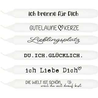 Stabkerze SPRÜCHE - DH 2x19 cm