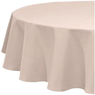 REDBEST Tischdecke Tischdecke "Tulsa", Baumwolle Uni rosa rund | 160 cm x 160 cm