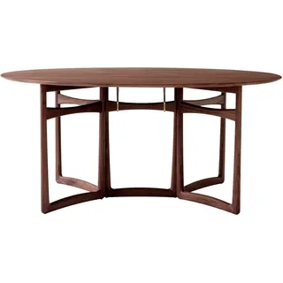 &Tradition Drop Leaf HM6 Esstisch, 163 x 142 cm, walnuss geölt