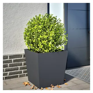 vidaXL Pflanzkübel Anthrazit 50x50x50 cm Stahl