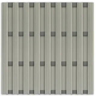 Elephant Basic Sichtschutz WPC, Bicolor-Weiß 180x180cm