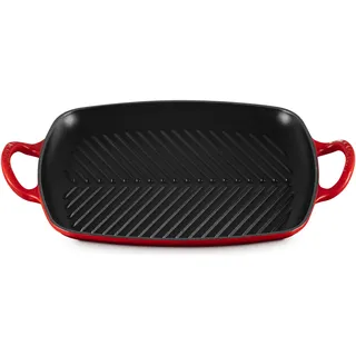 Le Creuset Signature Grillplatte rechteckig 30 cm kirschrot