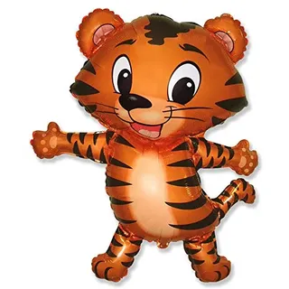 Ballonim Luftballon Tiger Baby - XXL Riesenballon ca. 80 cm - Dekoration zum Geburtstag - Folienballon Happy Birthday Deko Partydekoration Sloth