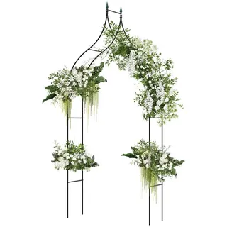 Costway Rosenbogen 125 x 39 x 287 cm Schwarz