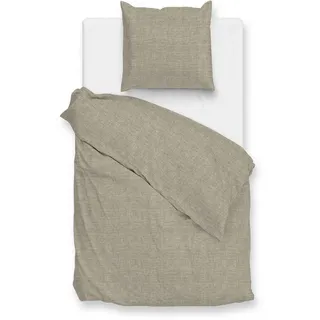 Zo!Home Flanella unifarben Beige 155 x 220 cm + 2 x 80 x 80 cm