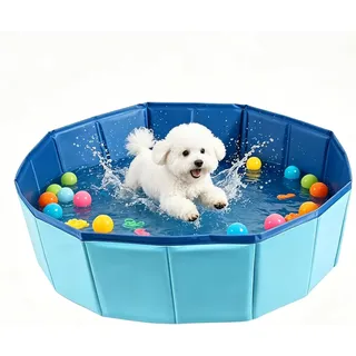 Hundepool 60X20Cm Hundeplanschbecken Faltbarer Hundepool Mit Ablassventil Rutsch