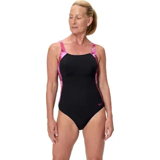 Speedo Badeanzug Damen Schwarz/Pink 36