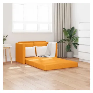 vidaXL Schlafcouch Stoff mit Schlaffunktion 2-Sitzer Dunkelgelb