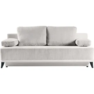 WERK2 Schlafsofa Rosso Breite 202 modern & bequem, Federkern, Bettkasten, Bettfunktion, Cord, Schlaffunktion, Bettkasten braun