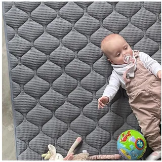 Krabbeldecke Sanosoft® Krabbeldecke aus Deutschland, Sanosoft, Öko-Tex und Made in Germany grau 150 cm x 130 cm