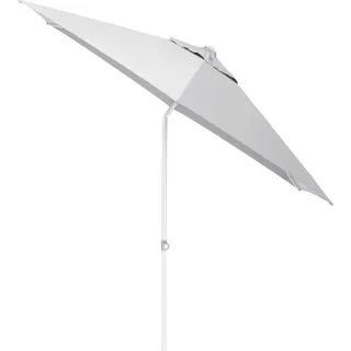 KETTLER Easy Push Schirm Ø 300 cm, UPF 50+, weiß matt/ hellgrau, Aluminium/Polyester mit PolyurethanBeschichtung - Weiß/Hellgrau