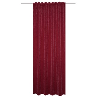 HOMEbasics 085425-5601 - THERMOCHENILLE WOLLY Thermovorhang - mit Kombiband | Bordeaux 295 x 135 cm