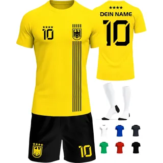 Deutschland Trikot Kinder Herren Damen WM 2026 Fussball Geschenke Jungen Coole Sachen für Jungs Fußball Trainingsanzug Tshirt EM Shirt geschenk junge 10 jahre Fußballtrikot Mädchen Set IIIII20Fo7IIIII - 134