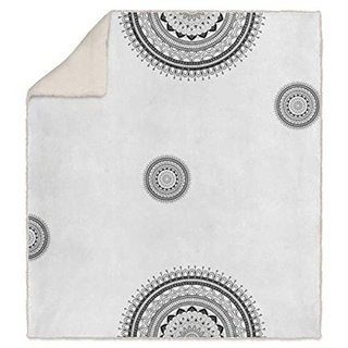 Soleil d'Ocre Mandala Abdeckung, Polyester, Grau, 110x170 cm